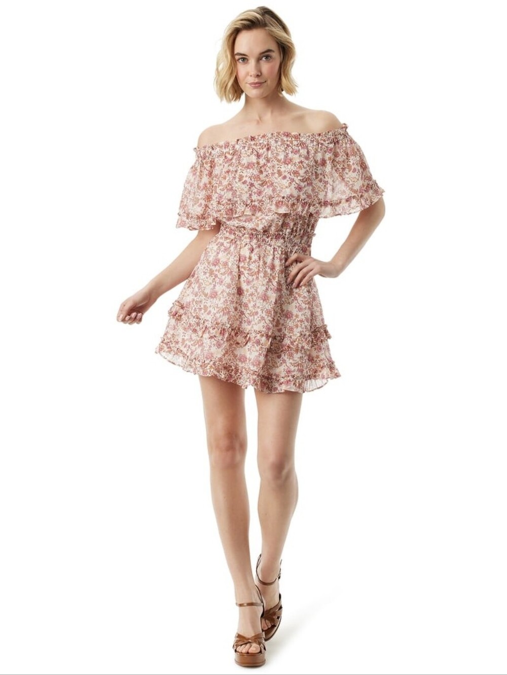 NWT Jessica Simpson Amelia Ruffle Short Dress